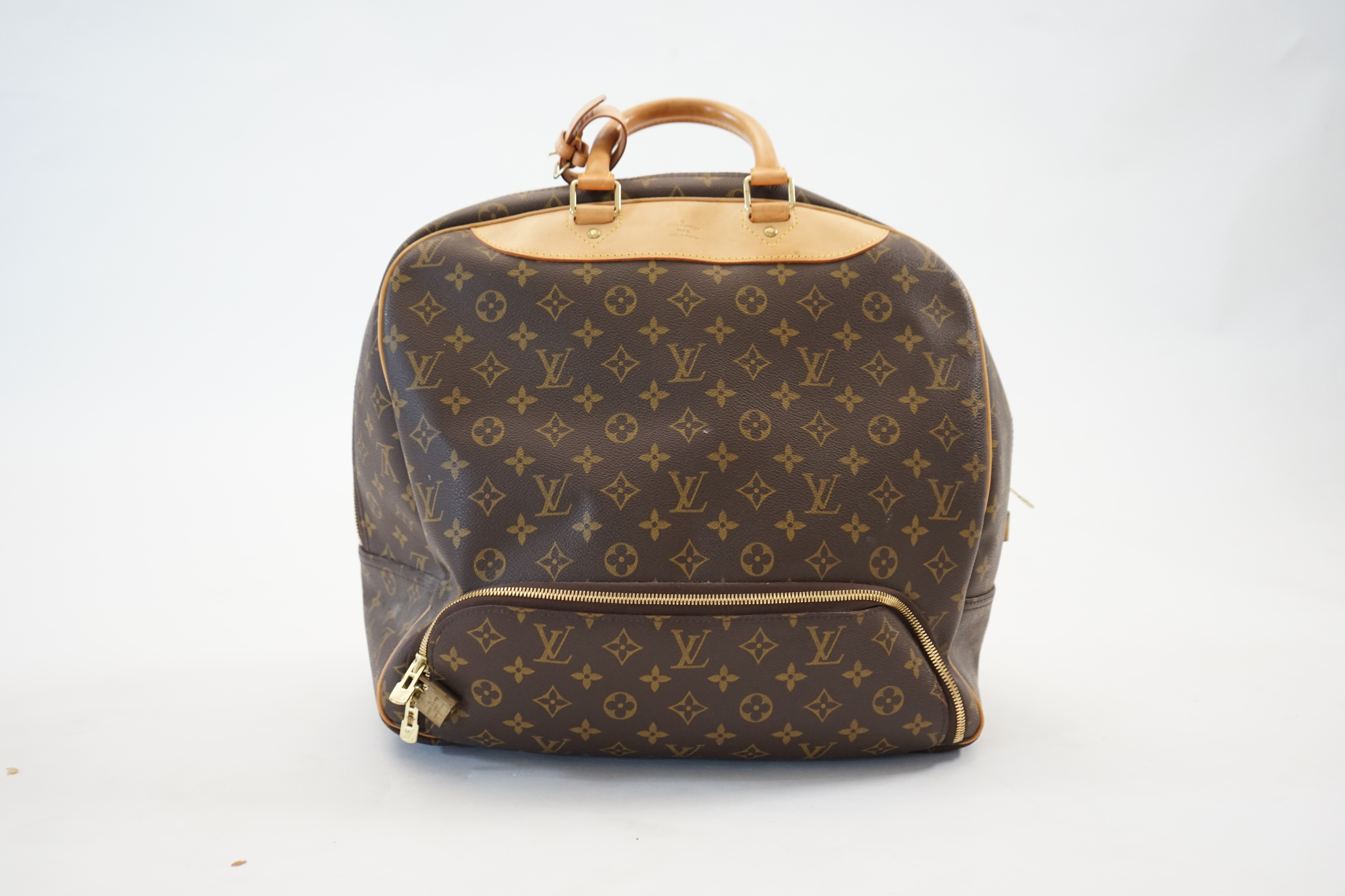 A Louis Vuitton Evasion travel bag width 38cm, depth 23cm, length 33cm, hand drop 12cm